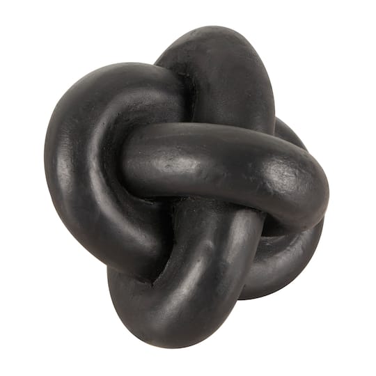 Black Geometric Knot Inspired Sculpture Set